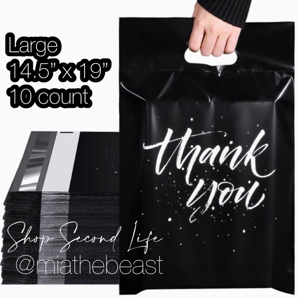 📦2/$25 mix + match📦 10 LARGE poly mailers  14.5 x 19  + 10 FREE stickers